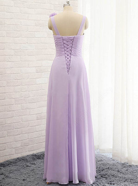 Lilac Bridesmaid Dress,Chiffon Bridesmaid Dress,Long Bridesmaid Dress,BD00164