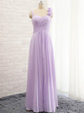Lilac Bridesmaid Dress,Chiffon Bridesmaid Dress,Long Bridesmaid Dress,BD00164