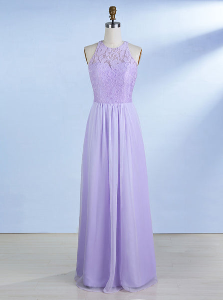 Lilac Bridesmaid Dresses,Elegant Bridesmaid Dress,Long Bridesmaid Dress,BD00260