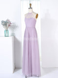 Lilac Bridesmaid Dresses,Tulle Bridesmaid Dress,Halter Bridesmaid Dress,BD00291