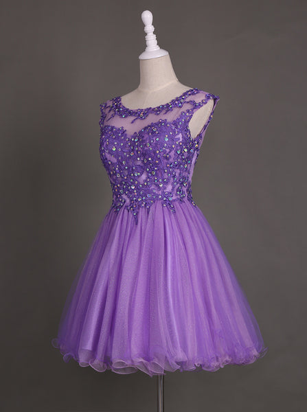 Lilac Homecoming Dresses,Short Homecoming Dress,Fancy Cocktail Dress,H ...