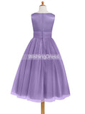 Lilac Junior Bridesmaid Dresses,Long Junior Bridesmaid Dress,JB00007