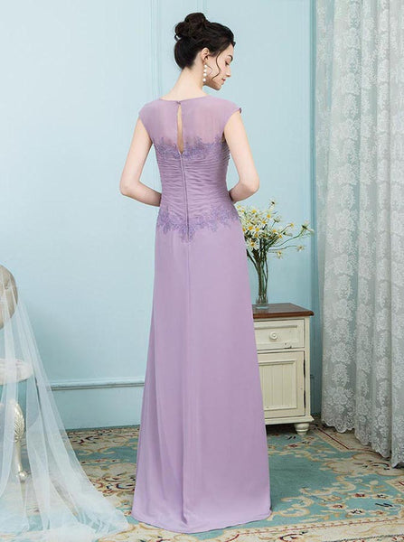 Lilac Mother of the Bride Dresses,Full Figure Mother Dress,Ruched Mother of the Bride Dress,MD00004