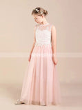 Little Princess Dress,Pink Tulle Formal Dress,Elegant Junior Bridesmaid Dress,JB00053