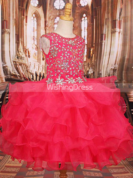 Little Princess Dress,Ruffled Junior Cocktail Dress,GPD0049