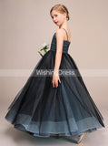 Long Junior Party Dress,Junior Bridesmaid Dress with Straps,Junior Ball Gown Dress,JB00028