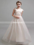 Long Tulle Junior Bridesmaid Dresses,Formal Girls Party Dress,JB00052