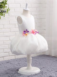 Lovely Flower Girl Dress,Bubble Flower Girl Dress,Short Flower Girl Dress,FD00053