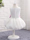 Lovely Flower Girl Dress,Bubble Flower Girl Dress,Short Flower Girl Dress,FD00053