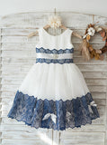 Lovely Flower Girl Dress,Girl Party Dress,Tea Length Flower Girl Dress,FD00090