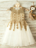 Lovely Flower Girl Dresses,Knee Length Flower Girl Dress,FD00027