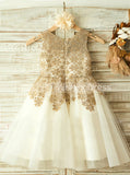 Lovely Flower Girl Dresses,Knee Length Flower Girl Dress,FD00027
