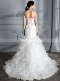 Luxury Mermaid Wedding Dresses,Ruffled Wedding Gown,Sweetheart Wedding Dress,WD00301