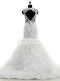 Luxury Wedding Dress,Mermaid Wedding Dress with Ruffles,Modern Wedding Gown,WD00044