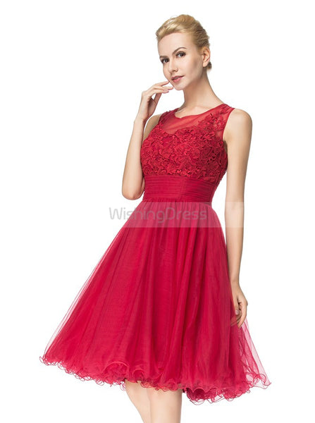 Maroon Homecoming Dresses,Knee Length Homecoming Dress,Elegant Homecoming Dress,HC00023