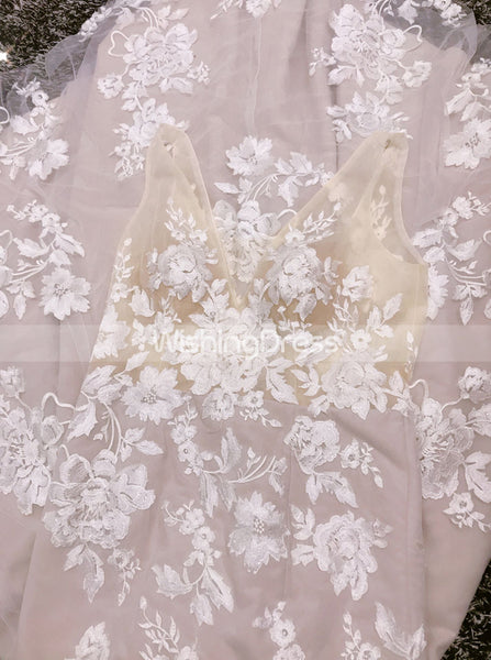 Mermaid Lace Wedding Dresses,Outdoor Wedding Dress,WD00450