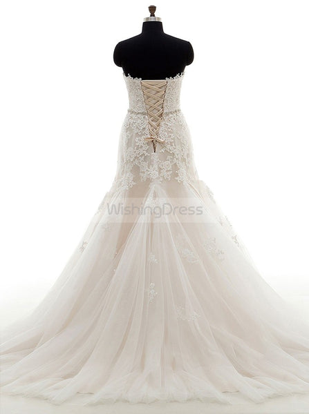 Mermaid Wedding Dresses,Formal Wedding Dress,Strapless Wedding Dress,WD00266