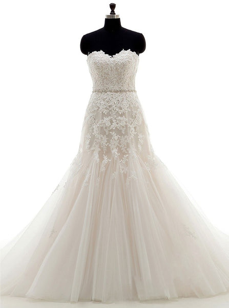 Mermaid Wedding Dresses,Formal Wedding Dress,Strapless Wedding Dress,WD00266