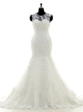 Mermaid Wedding Dresses,Lace Bridal Dresses,Elegant Wedding Dress,WD00253