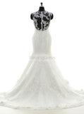 Mermaid Wedding Dresses,Lace Bridal Dresses,Elegant Wedding Dress,WD00253