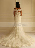 Mermaid Wedding Dresses,Lace Wedding Dress,Off the Shoulder Bridal Dress,WD00125