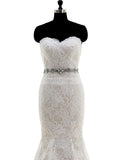 Mermaid Wedding Dresses,Lace Wedding Dresses,Strapless Wedding Dress,WD00102