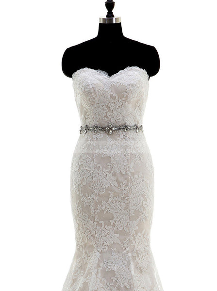 Mermaid Wedding Dresses,Lace Wedding Dresses,Strapless Wedding Dress,WD00102