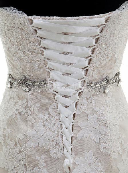 Mermaid Wedding Dresses,Lace Wedding Dresses,Strapless Wedding Dress,WD00102