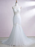 Mermaid Wedding Dresses,Straps Wedding Dress,Simple Bridal Dress,WD00270