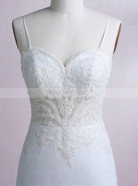 Mermaid Wedding Dresses,Straps Wedding Dress,Simple Bridal Dress,WD00270