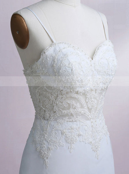 Mermaid Wedding Dresses,Straps Wedding Dress,Simple Bridal Dress,WD00270