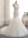 Mermaid Wedding Dresses,Tulle Wedding Dress,Corset Wedding Dress,Romantic Bridal Dress,WD00095