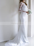 Mermaid Wedding Dresses,Wedding Dress with Sleeves,Modest Wedding Dress,WD00091