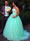 Mint Green Plus Size Prom Gowns,Tulle Plus Size Prom Gown,Sweetheart Plus Size Gowns,PD00326