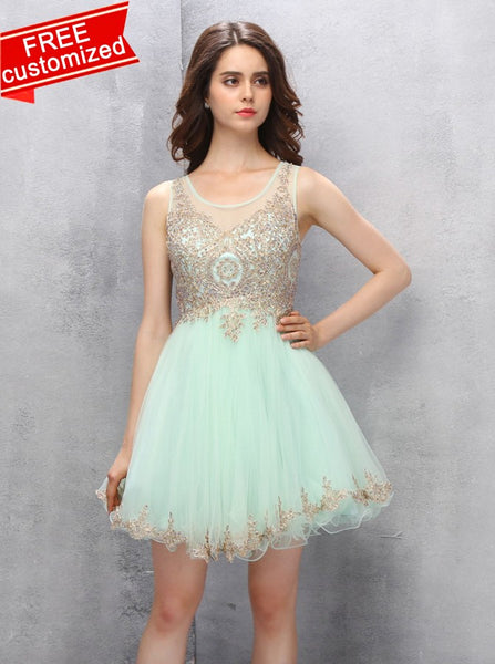 Mint Homecoming Dresses,Short Homecoming Dress,Freshman Homecoming Dress,HC00066