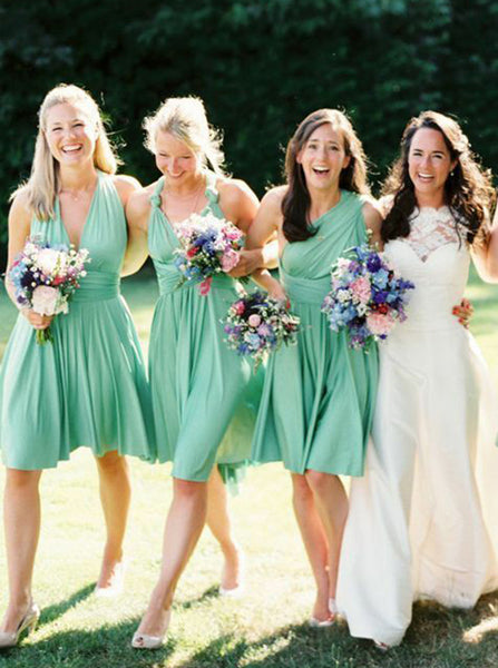 Mismatched Bridesmaid Dress,Short Bridesmaid Dress,Mint Green Bridesmaid Dress,BD00064
