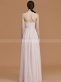 Modest Bridesmaid Dresses,Chiffon Bridesmaid Dress,Long Bridesmaid Dress with Straps,BD00253