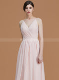 Modest Bridesmaid Dresses,Chiffon Bridesmaid Dress,Long Bridesmaid Dress with Straps,BD00253