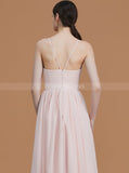 Modest Bridesmaid Dresses,Chiffon Bridesmaid Dress,Long Bridesmaid Dress with Straps,BD00253