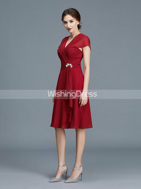 Modest Mother of the Bride Dresses,Knee Length Mother Dress,MD00032, US2 / Red Modest Mother of the Bride Dresses,Knee Length Mother Dress,MD00032, US2 / Red
