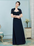 Mother of the Bride Dress with Jackets,Long Mother of the Bride Dress,Fall Mother Dress,MD00015