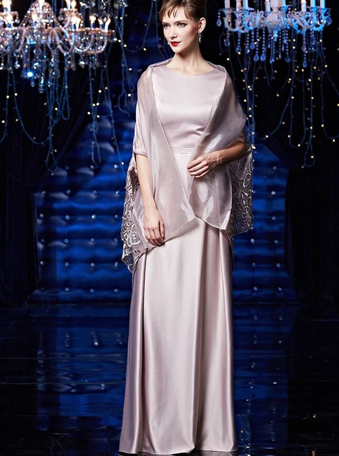Mother of the Bride Dress with Shawl,Modest Mother Dress,Long Mother D