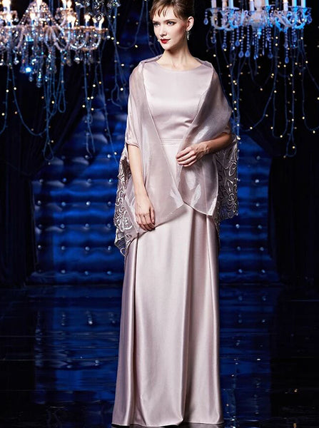 Mother of the Bride Dress with Shawl,Modest Mother Dress,Long Mother Dress,MD00068