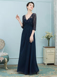 Mother of the Bride Dress with Sleeves,Full Figure Fall Mother of the Bride Dress,MD00011