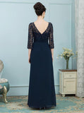 Mother of the Bride Dress with Sleeves,Full Figure Fall Mother of the Bride Dress,MD00011