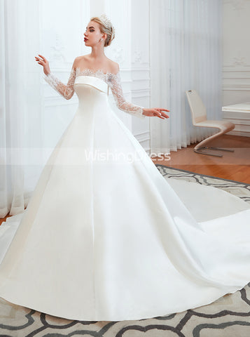 products/off-the-shoulder-bridal-dress-with-lace-sleeves-satin-bridal-gown-wd00485-3.jpg