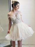 Off the Shoulder Homecoming Dresses,Short Homecoming Dress,Sweet 16 Dresses,HC00005