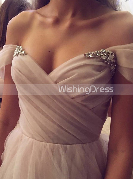 Off the Shoulder Prom Dresses,Princess Prom Dress,Tulle Prom Dress,PD00266