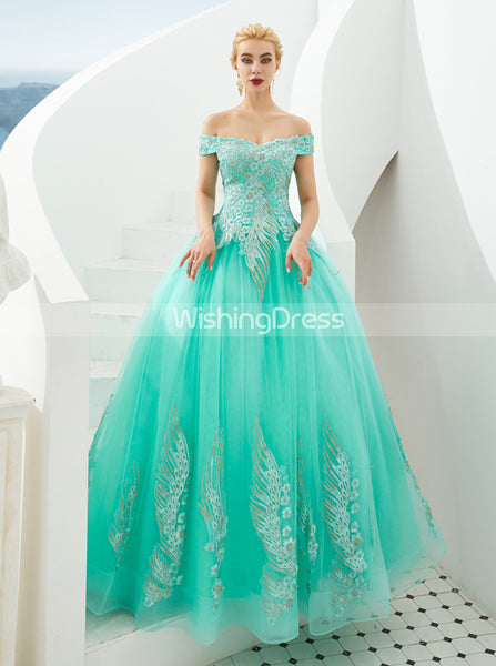 Off the Shoulder Prom Dresses,Princess Sweet 16 Dress for Teens,PD0045 - Wishingdress Off the Shoulder Prom Dresses,Princess Sweet 16 Dress for Teens,PD0045 - Wishingdress