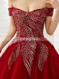 Off the Shoulder Prom Dresses,Princess Sweet 16 Dress for Teens,PD00454